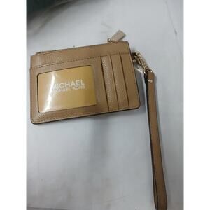 NWT Michael Kors Women Small Leather Coin Purse/Wristlet, Butternut-OS
